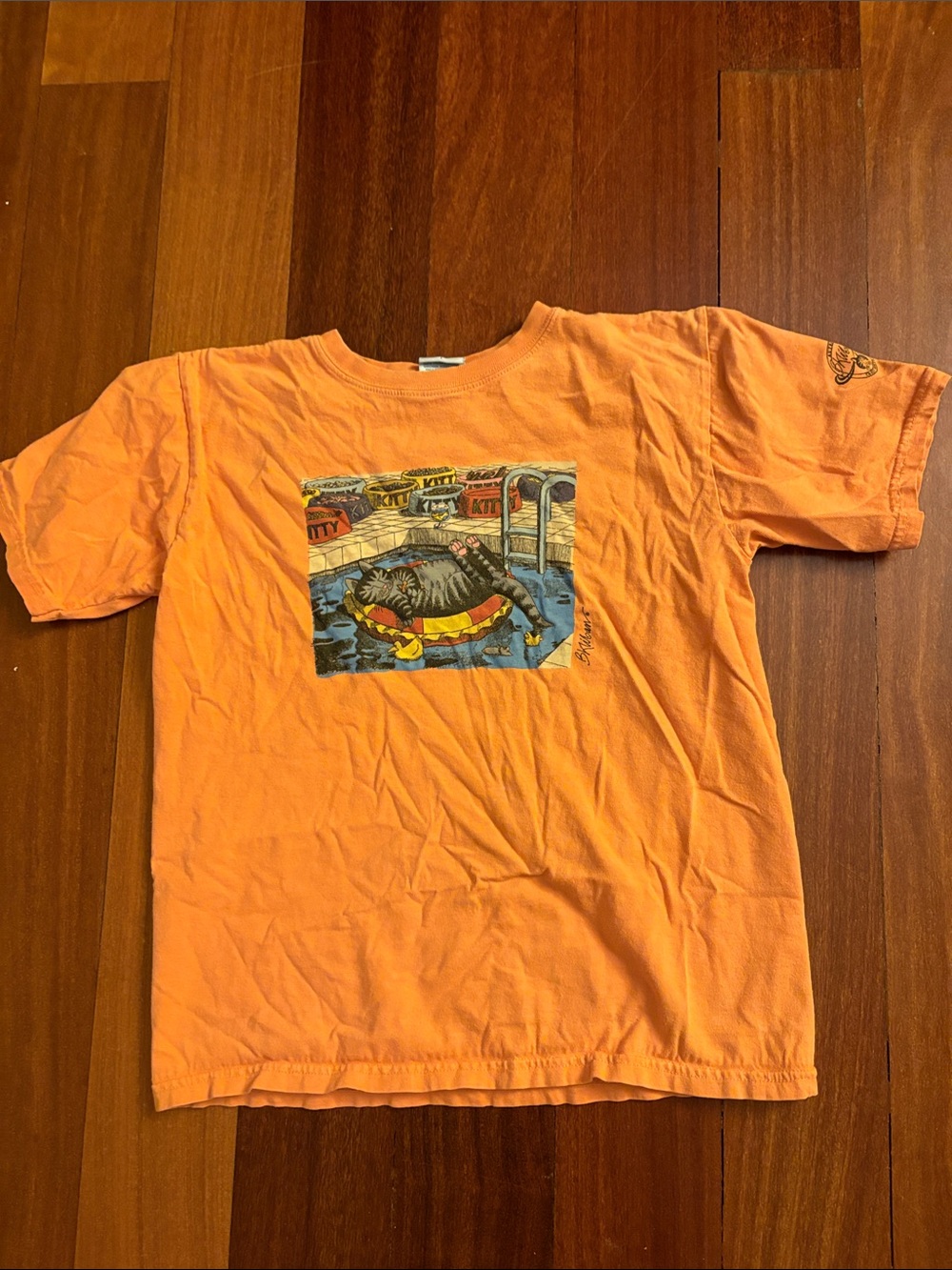 Kids Kliban Cat Graphic Tee with Pool Float